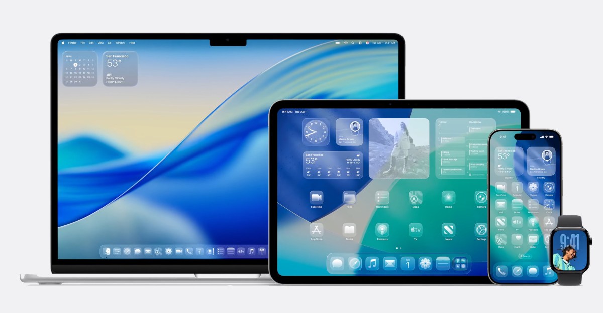Новий дизайн Apple виконаний у стилі рідкого скла