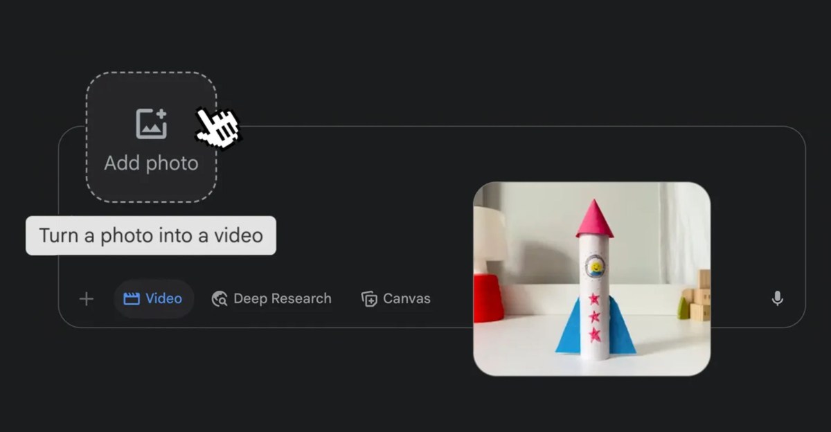 Gemini AI здатен перетворювати фотографії на відео