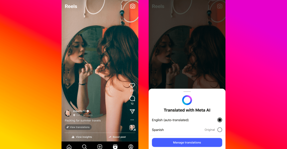 Інструмент перекладу штучного інтелекту Meta може озвучити ваші відео в Instagram