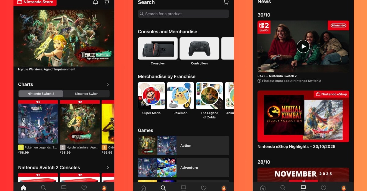 Завантажуйте новий додаток Nintendo Store для iOS та Android і відчуйте магію ігор!